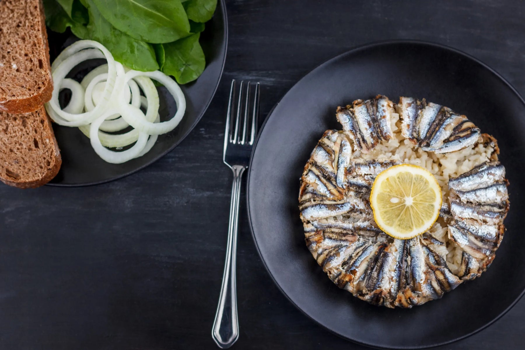 Pilaf with anchovies
