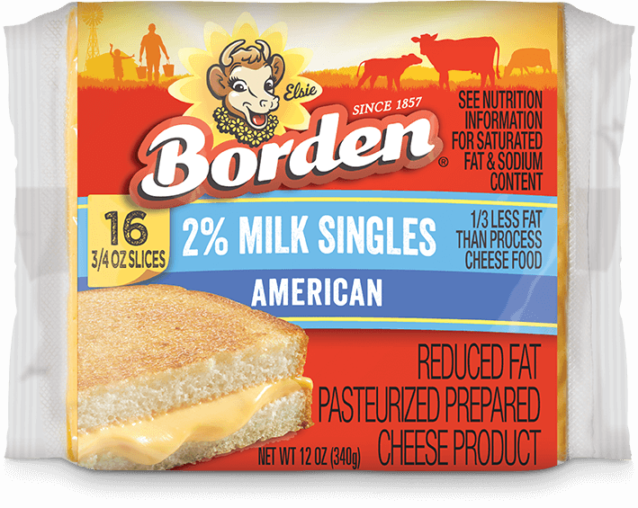 Borden American Singles Reduced Fat %2 Milk
