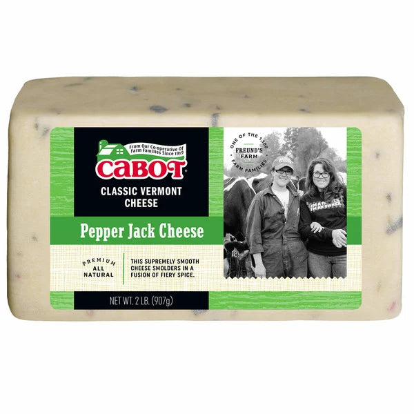 Cabot Classic Vermont Cheese, Pepper Jack Cheese, 2 Lbs