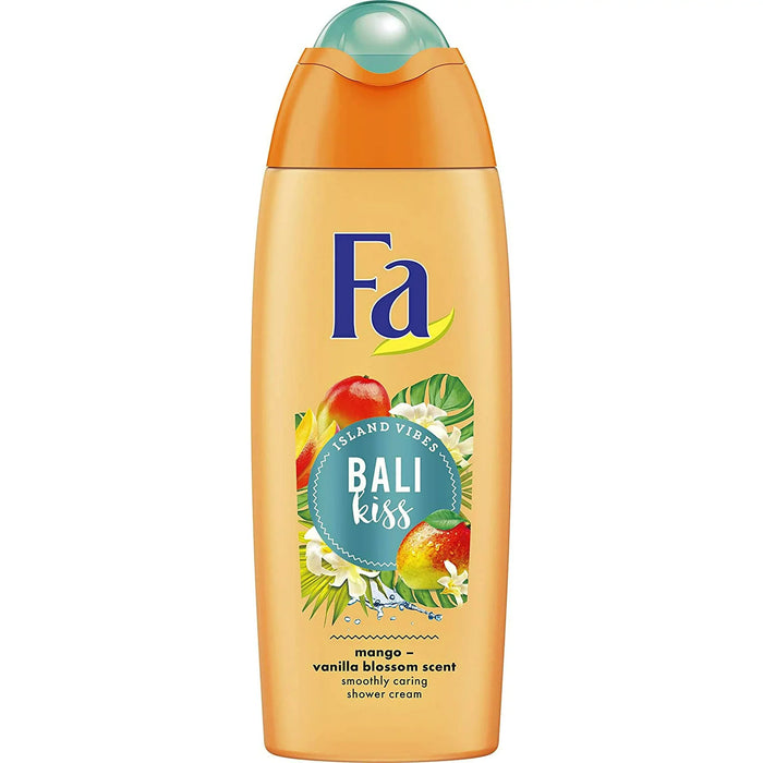 Fa Bali Kiss (Mango Vanilla Blossom Scent) Body Wash Cream Shower Gel 250 ml (Pack of 2)
