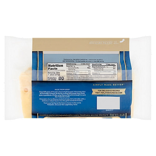 Finlandia Swiss Premium Cheese Sliced 1.5 Lbs