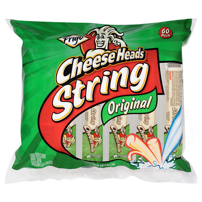 Frigo Cheese Heads String Cheese, Low-moisture part-skim mozzarella ch ...
