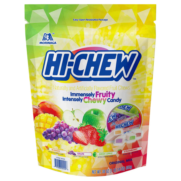 Hi-Chew Assorted Flavored 30 oz 160+ Individually Wrapped Fruit Chews Mango Grape Strawberry Green Apple