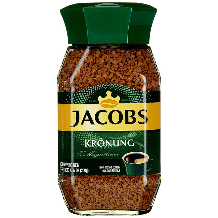 Jacobs Kronung Instant Coffee 200 Gram / 7.05 Ounce (Pack of 2)