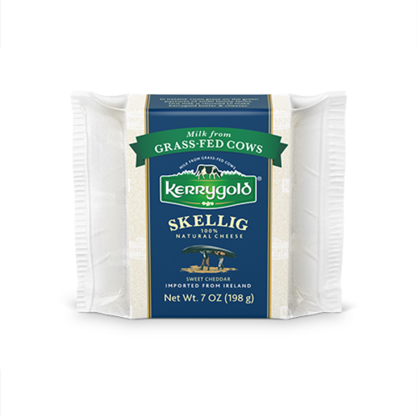 Kerrygold Grass-Fed Skellig Irish Cheddar, 7 Oz (Pack of 4)