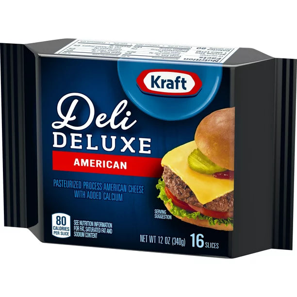 Kraft Deli Deluxe American Sliced Cheese, 12 Ounce (Pack of 3)