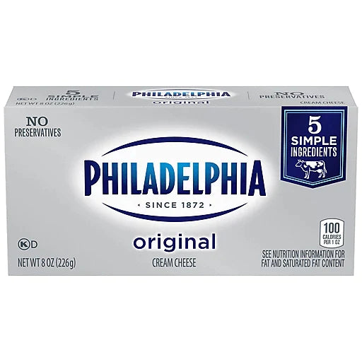 Philadelphia Original Cream Cheese Block 8 Oz