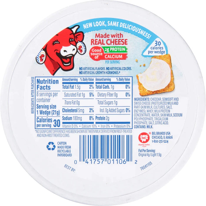 Laughing Cow Light Wedges Spreadable 5.4 Oz (Pack of 4)