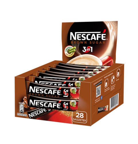 Nescafe 3 in 1 Brown Sugar Instant Coffee Single Packets 28x16.5g