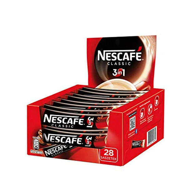 Nescafe 3 in 1 Classic Instant Coffee Single Packets 28x16.5 g