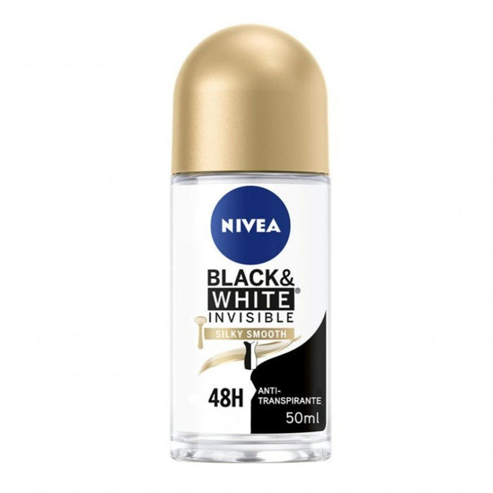 Nivea Black & White Invisible Silky Smooth Roll-On for Women 1.7 Oz  / 50ml (Pack of 3)
