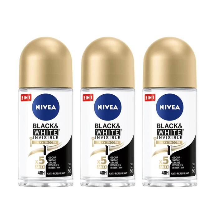 Nivea Black & White Invisible Silky Smooth Roll-On for Women