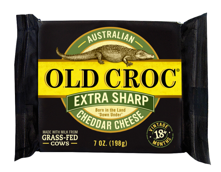 Old Croc Australian Cheese Extra Sharp Cheddar 7 Oz. (Pack of 4)