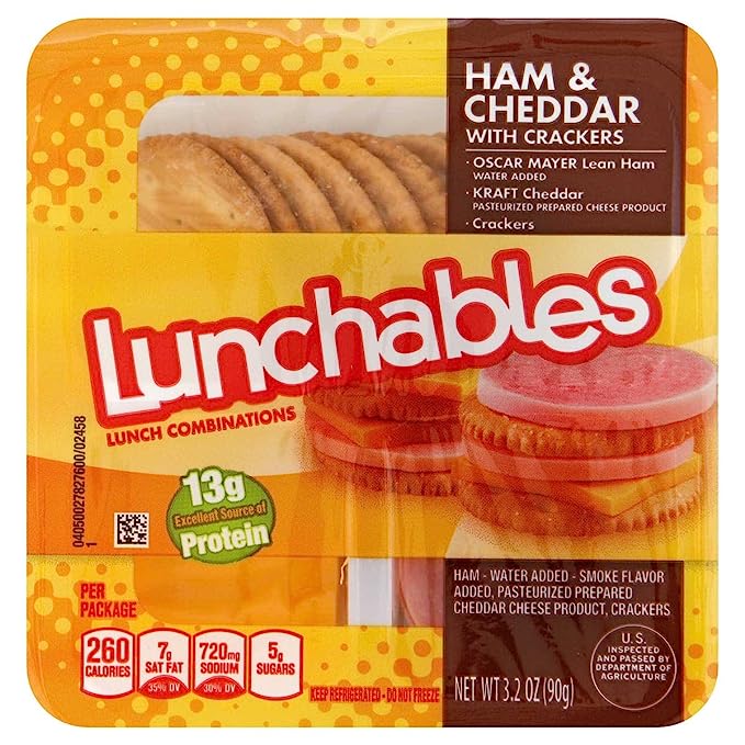 Lunchables Lunch time Party Pack - Ham and Cheddar Cheese - Turkey and American Cheese - Nachos Cheese Dip and Salsa Nacho (Pack of 12)