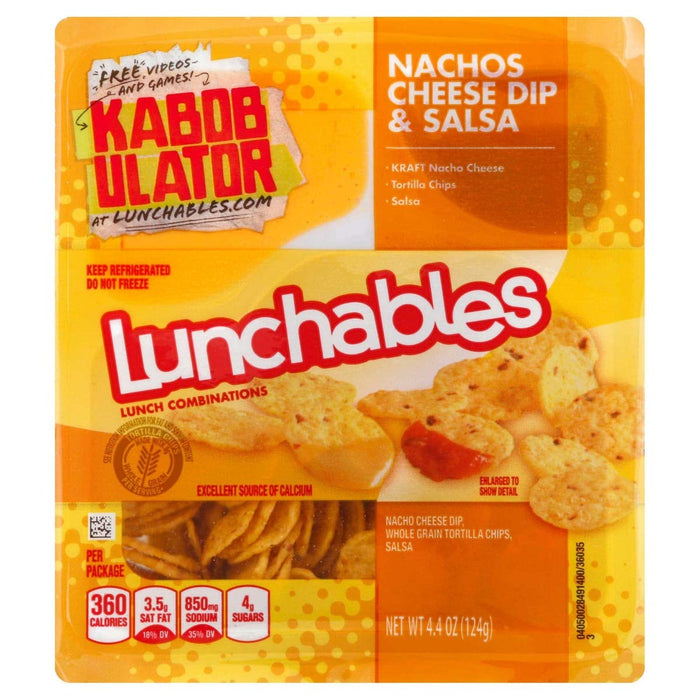 Lunchables Nachos With Cheese Dip and Salsa, 4.4 Oz (Pack of 12)