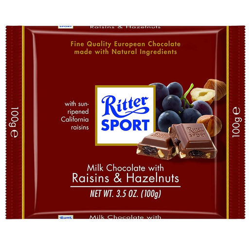 Ritter Sport Milk Raisins Hazelnuts