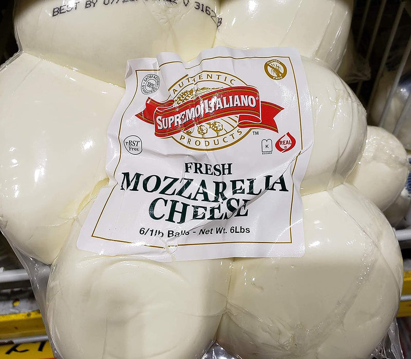 Supremo Italiano Fresh Mozzarella Cheese Balls 6lbs