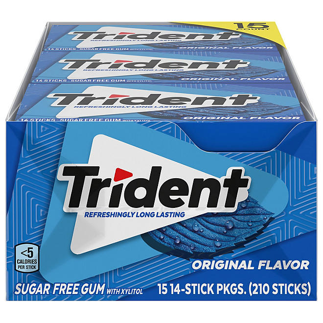 Trident Sugar Free Gum, Original Flavor